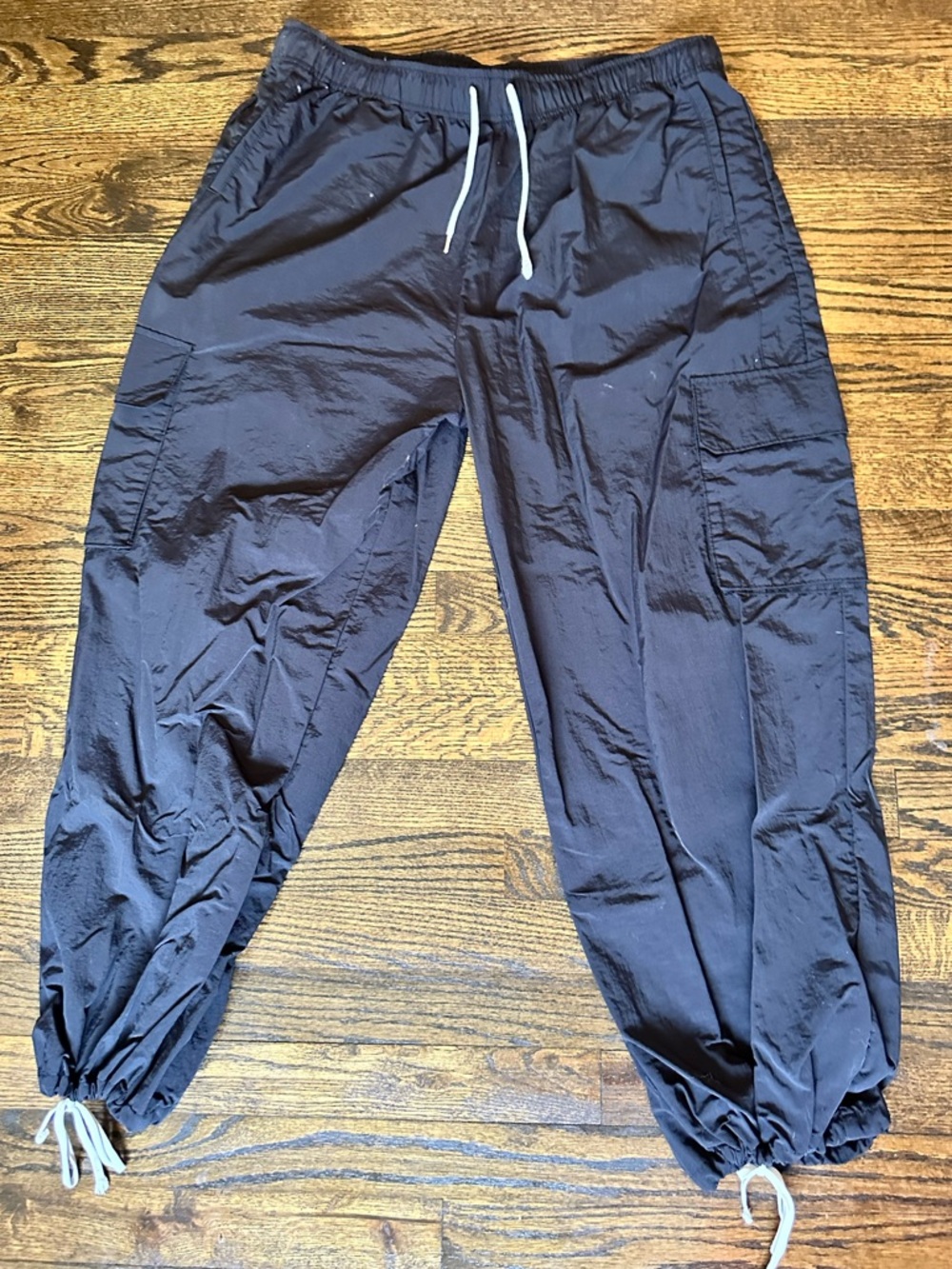 Black Levi Track suit joggers with ties, size XL